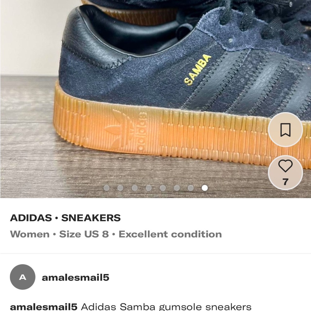 Adidas Samba Black and Gumsole Sneakers